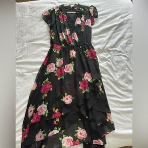 Betsey Johnson Floral Black Dress